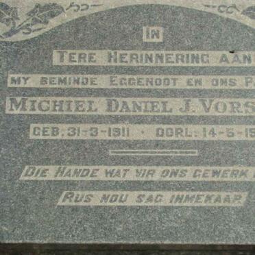 VORSTER Michiel Daniel J. 1911-1961