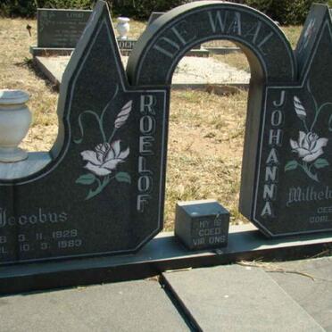 WAAL Roelof Jacobus, de 1929-1983 &amp; Johanna Wilhelmina Albertha 1941- 