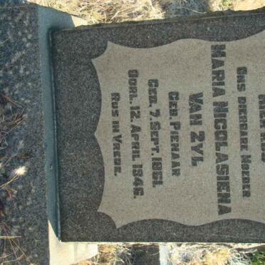 ZYL Maria Nicolasiena, van nee PIENAAR 1861-1946