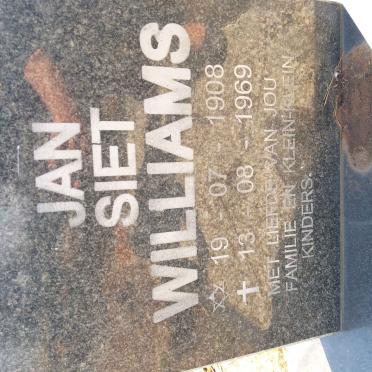 WILLIAMS Jan Siet 1908-1969