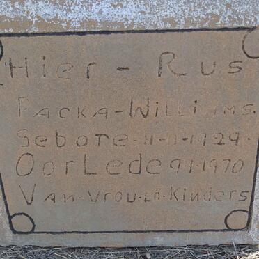 WILLIAMS Packa 1929-1970