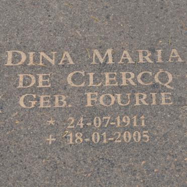 CLERCQ Dina Maria, de nee FOURIE 1911-2005