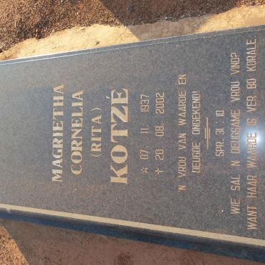 KOTZE Magrietha Cornelia 1937-2002