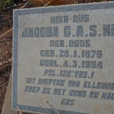 NEL Jacoba C.A.S. nee ROOS 1876-1954