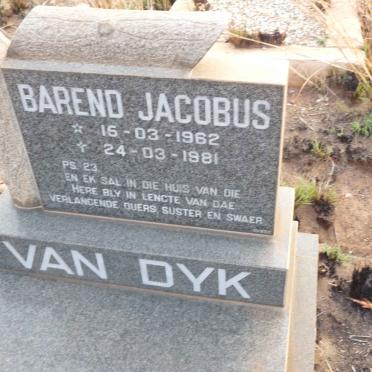 DYK Barend Jacobus, van 1962-1981