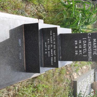 RENSBURG Martie C., J. v. nee DAVEL 1897-1939