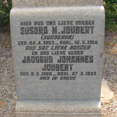 JOUBERT Jacobus Johannes 1860-1933 &amp; Susara M. SCHOEMAN 1863-1914