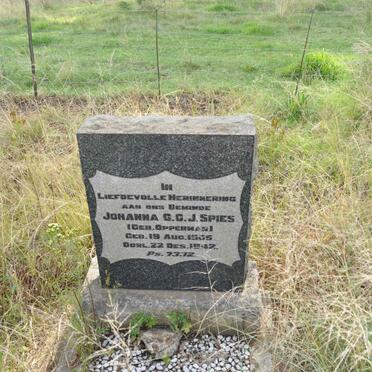 SPIES Johanna C.C.J. nee OPPERMAN 1905-1942