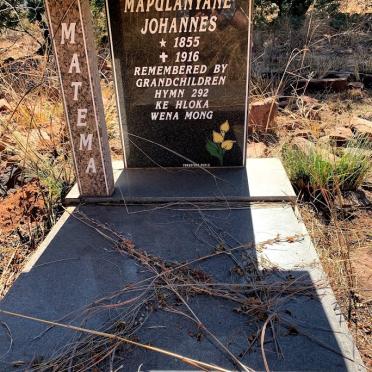 MATEMA Mapulanyane Johannes 1855-1916