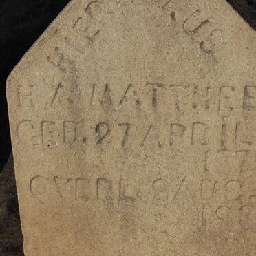 MATTHEE H.A. 1875-1935