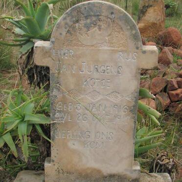 KOTZE Jan Jurgens 1916-1917