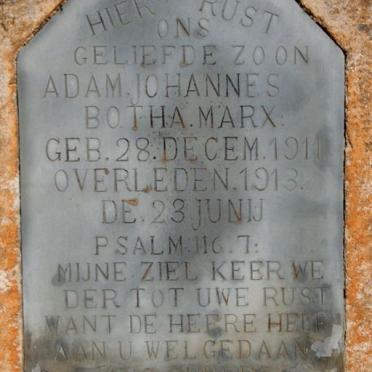 MARX Adam Johannes Botha 1911-1913