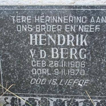 BERG Hendrik, v.d. 1906-1970