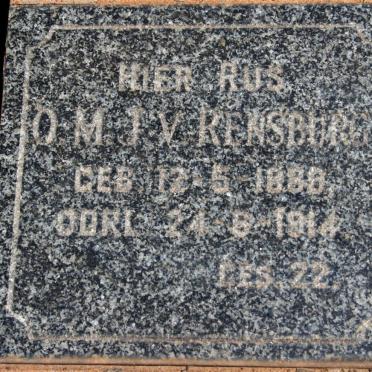RENSBURG O.M., J.v. 1888-1914