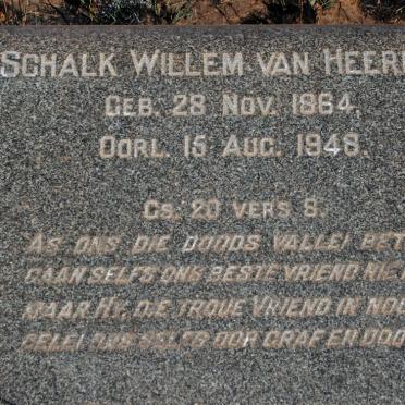 HEERDEN Schalk Willem, van 1864-1948