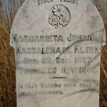 KLERK Margaretha Johanna Magdalena, de 1897-1900