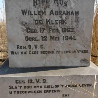 KLERK Willem Abraham, de 1863-1941