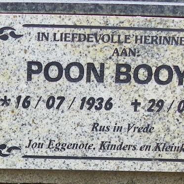 BOOYSE Poon 1936-2014