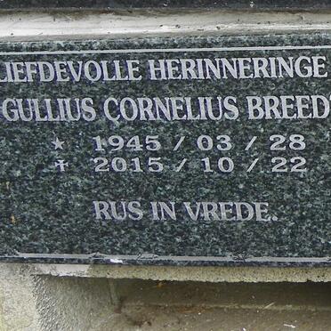 BREEDT Gullius Cornelius 1945-2015