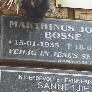 BOSSE Marthinus Johan 1935-2002