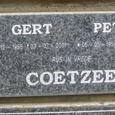 COETZEE Gert 1955-2001 &amp; Petro 1950-
