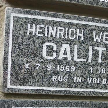 CALITZ Heinrich Werner 1969-2001