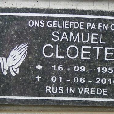 CLOETE Samuel 1955-2010