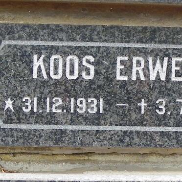ERWEE Koos 1931-1991