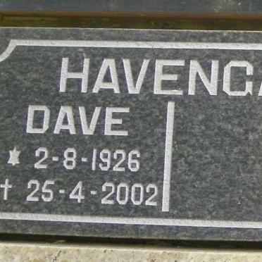 HAVENGA Dave 1926-2002