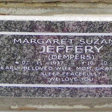JEFFERY Margaret Suzanne nee DEMPERS 1937-2011