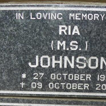 JOHNSON M.S. 1927-2002