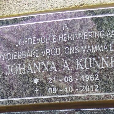 KUNNEKE Johanna A. 1962-2012