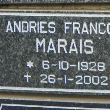 MARAIS Andries Francois 1928-2002
