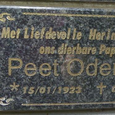 ODENDAAL Peet 1923-2010