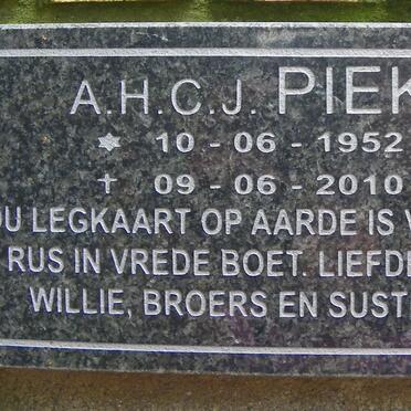 PIEK A.H.C.J. 1952-2010