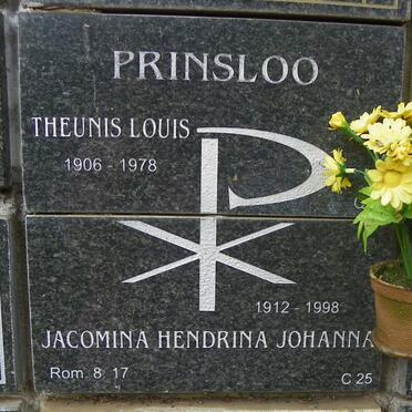 PRINSLOO Theunis Louis 1906-1978 &amp; Jacomina Hendrina Johanna 1912-1998
