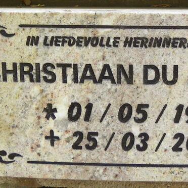 PLESSIS Christiaan, du 1955-2010