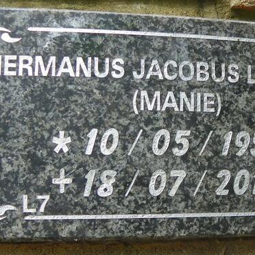 ROUX Hermanus Jacobus, le 1950-2015