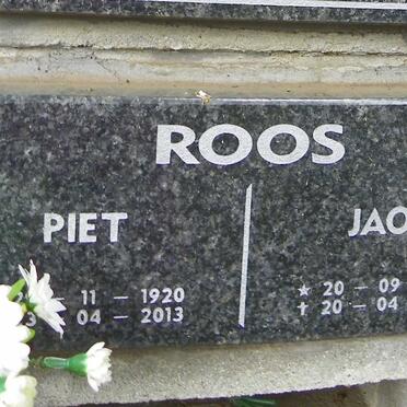 ROOS Piet 1920-2013 &amp; Jaon 1924-2004