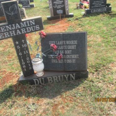 BRUYN Benjamin Gerhardus, du 1981-2012