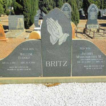 BRITZ Willem Rudolf 1919-1983 &amp; Jacoba Margaretha M. voorheen SPIES nee HEYMANS 1920-2004