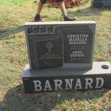 BARNARD Christina Isabella Susanna 1919-2011 :: BARNARD Anna Sophia 1947-