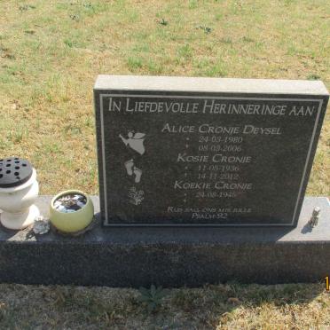 CRONJE Kosie 1936-2012 &amp; Koekie 1945-