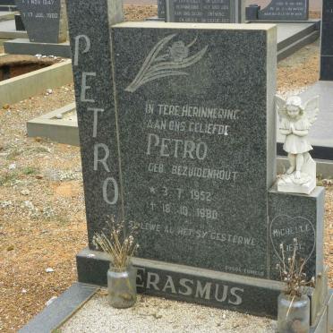 ERASMUS Petro nee BEZUIDENHOUT 1952-1980