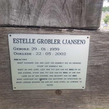 GROBLER Estelle nee JANSEN 1959–2002 #2