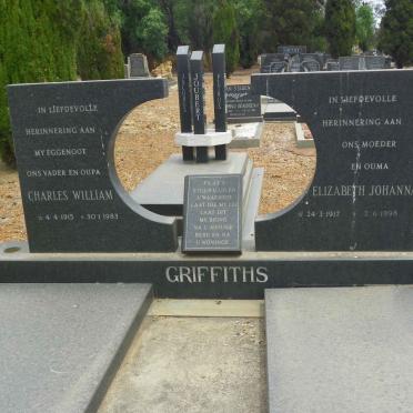 GRIFFITHS Charles William 1915-1983 &amp; Elizabeth Johanna 1917-1998
