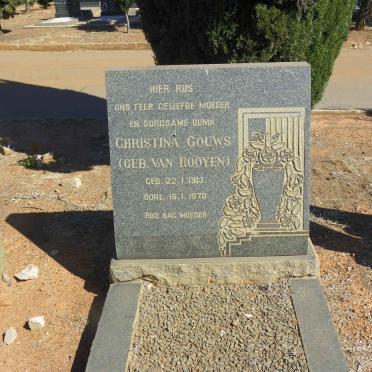 GOUWS Christina nee VAN ROOYEN 1913-1970