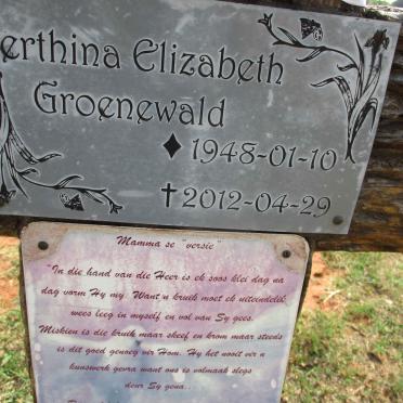 GROENEWALD Berthina Elizabeth 1948-2012