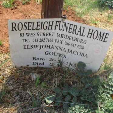 GOUWS Elsie Johanna Jacoba 1963-2016