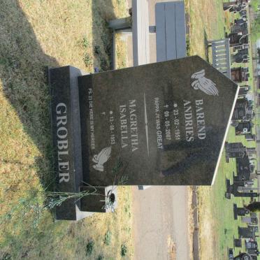 GROBLER Barend Andries 1951-2007 &amp; Magretha Isabella 1953-